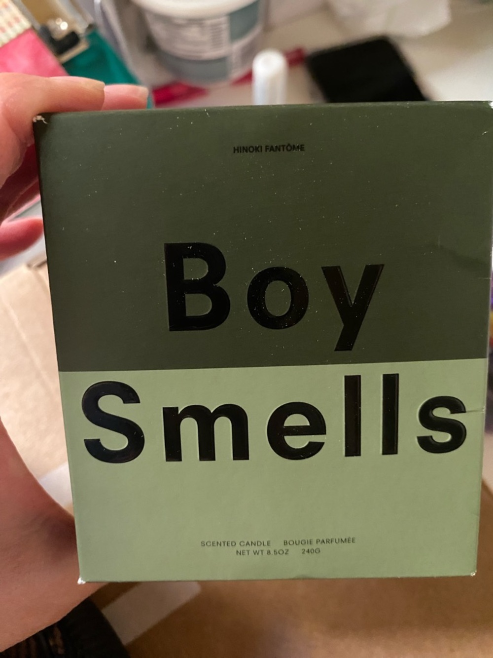 Boy Smells Hinoki Fantôme Scented Candle - Olive & Sage Green